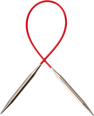Red 9" Circular Knitting Needles
